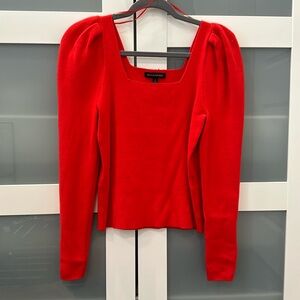 Banana republic size small red puff sleeve sweater like new